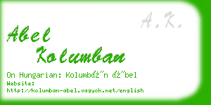 abel kolumban business card